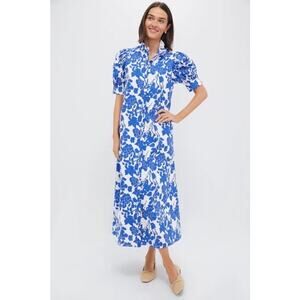 Hyacinth House Blue and White Louisa Midi Dress